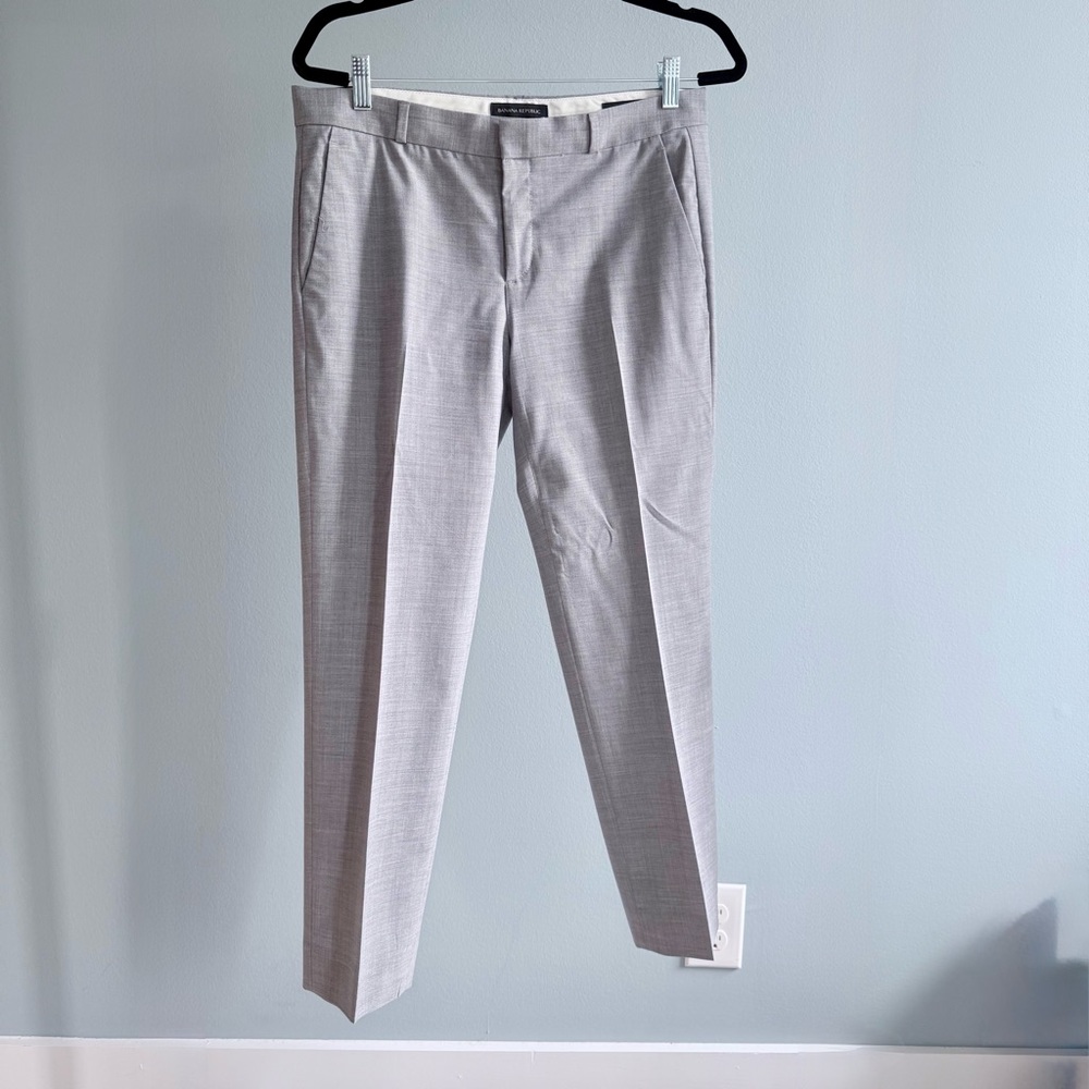 Banana Republic Womens Avery Straight Pant, Grey | Size 4